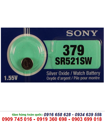 Pin đồng hồ Sony SR521SW-379 silver oxide 1.55V chính hãng Sony Nhật/ hàng có sẳn
